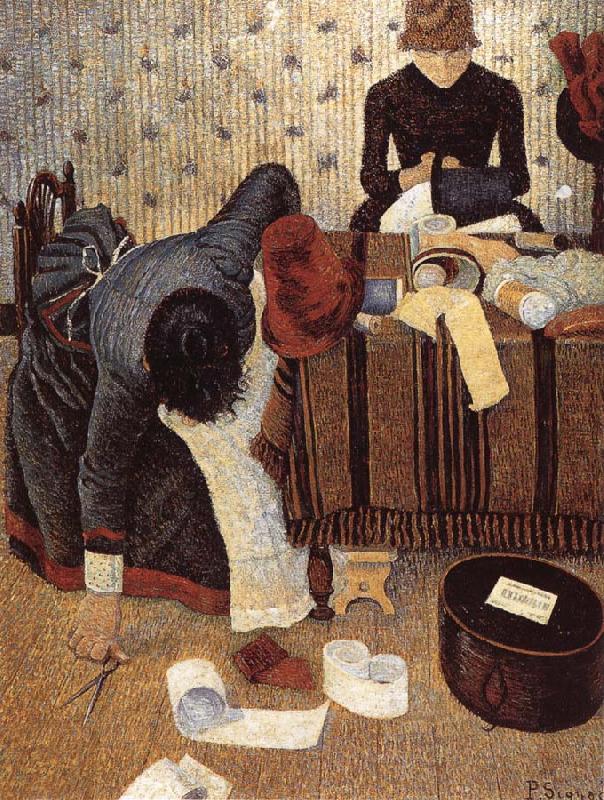 Paul Signac The woman making hats Sweden oil painting art